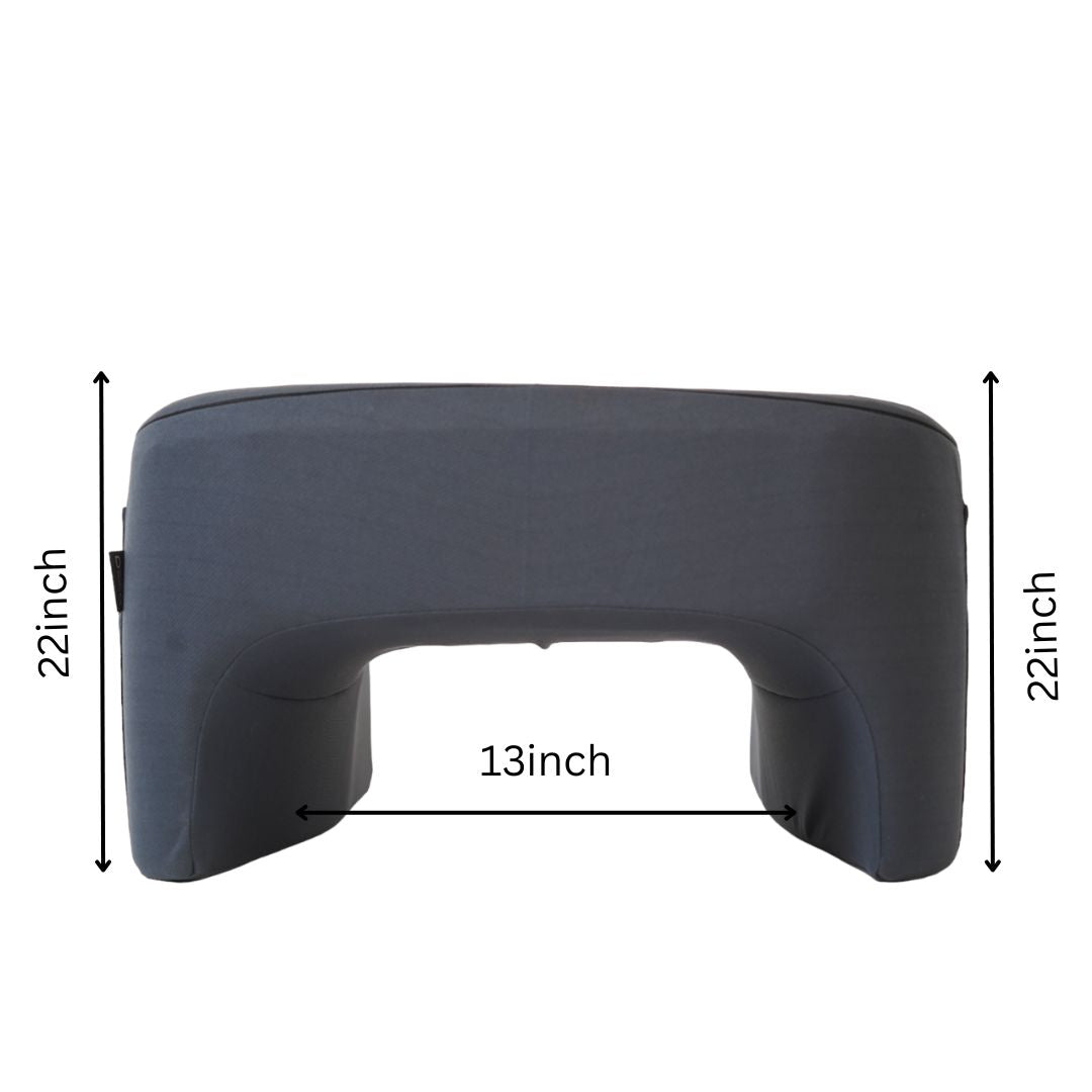 Happy elbows Small Black Lap Desk Pillow - (For Waist size upto 26 Inch)